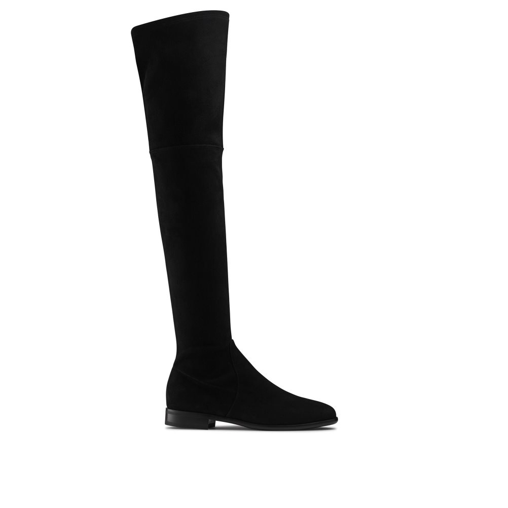 Dámské Kozačky Nad Kolena Russell & Bromley All Legs Semišové Černé | CZ-57639N