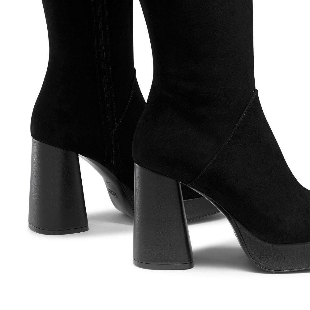 Dámské Kozačky Nad Kolena Russell & Bromley Cloud Nine Platformy Černé | CZ-64709N