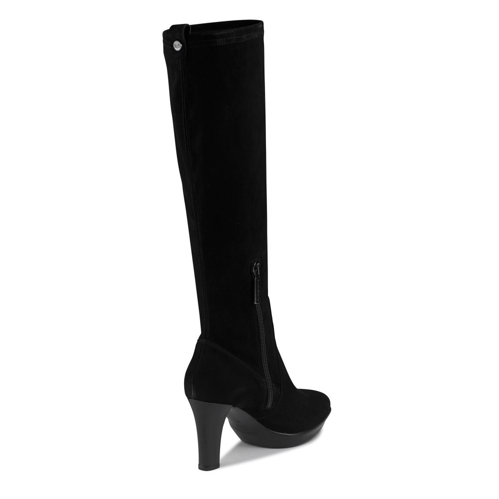 Dámské Kozačky Nad Kolena Russell & Bromley Windfall Černé | CZ-97321B