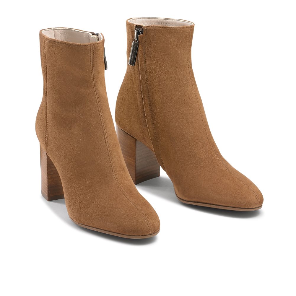 Dámské Kozačky na Podpatku Russell & Bromley Katie Dryleks Hnědé | CZ-41658D