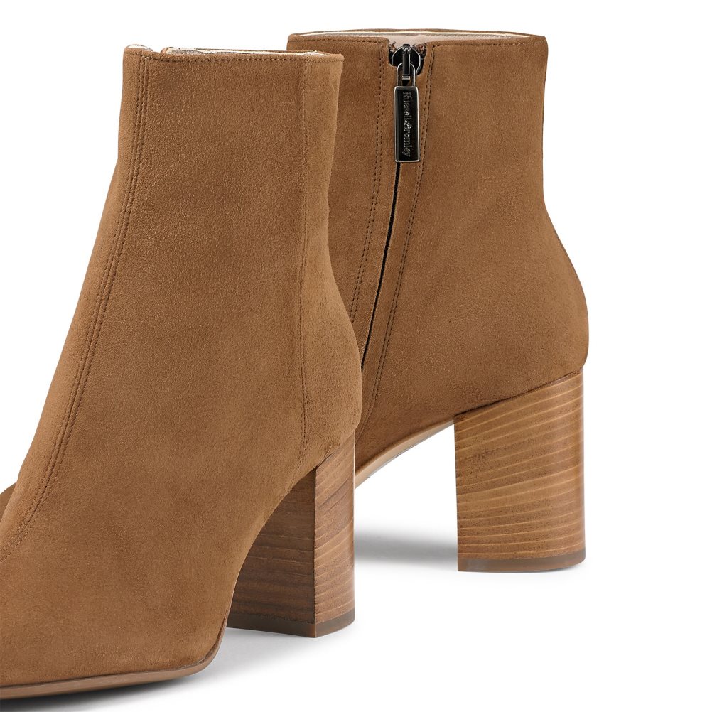 Dámské Kozačky na Podpatku Russell & Bromley Katie Dryleks Hnědé | CZ-41658D