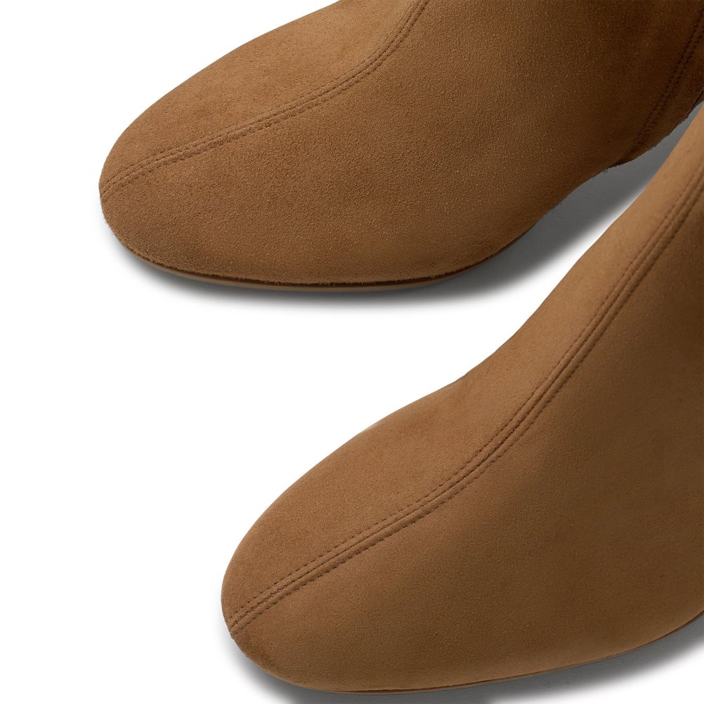 Dámské Kozačky na Podpatku Russell & Bromley Katie Dryleks Hnědé | CZ-41658D