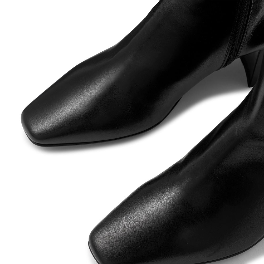 Dámské Kozačky na Podpatku Russell & Bromley Twofaced Block Černé | CZ-95763G