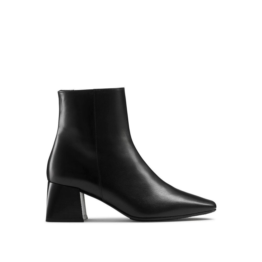 Dámské Kozačky na Podpatku Russell & Bromley Twofaced Block Černé | CZ-95763G