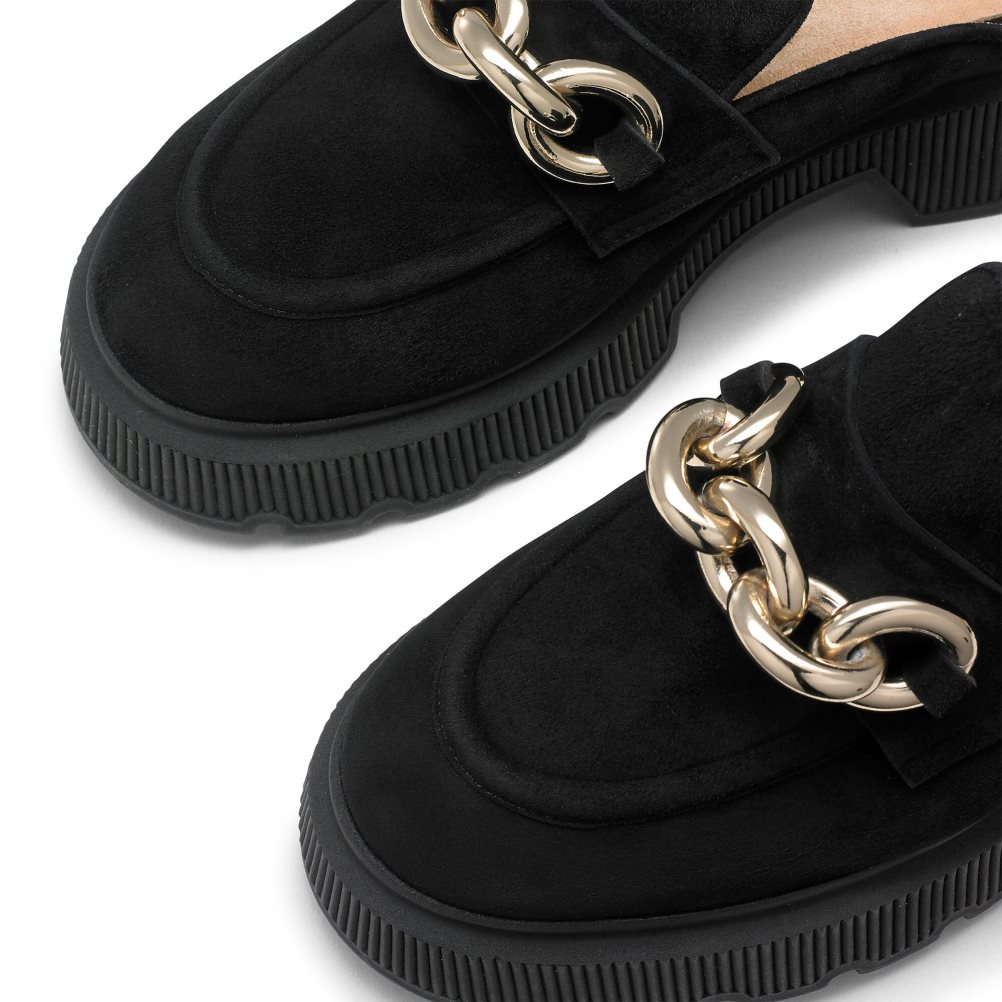 Dámské Loafers Russell & Bromley Ringback Backless Černé | CZ-56349S