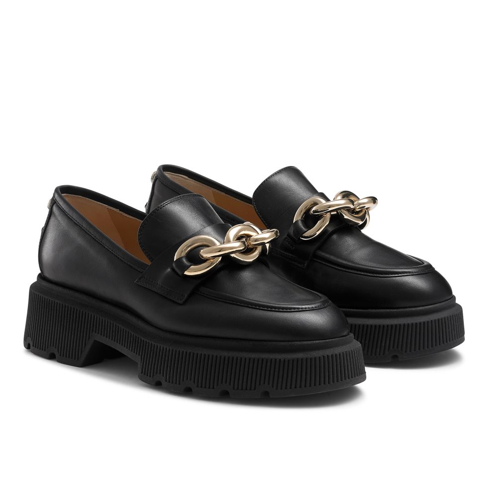 Dámské Loafers Russell & Bromley Ringo Heavy Ring Černé | CZ-38124R