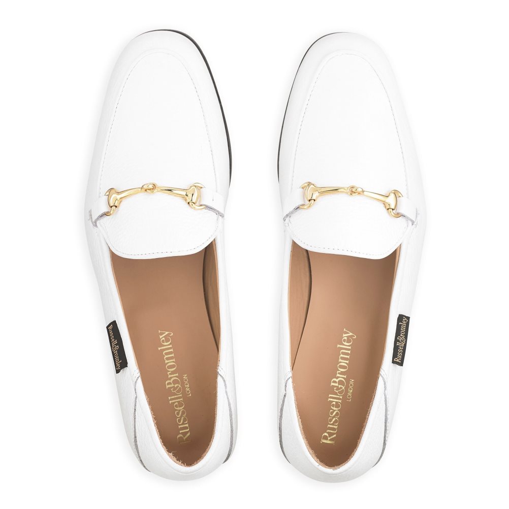 Dámské Loafers Russell & Bromley Snaffle Bílé | CZ-49231M