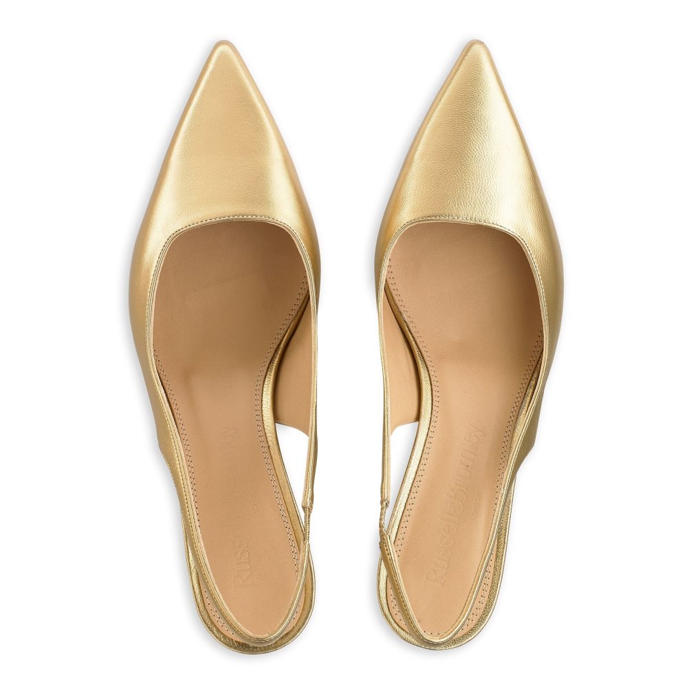 Dámské Lodičky Russell & Bromley Slingback Point Zlaté | CZ-96140D