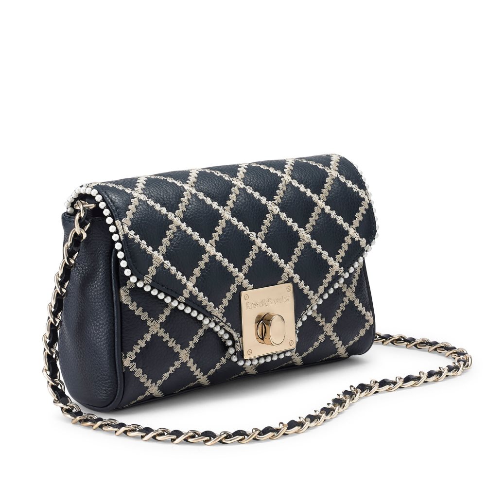 Dámské Mini Taška Russell & Bromley Promenade Chain Tmavě Blankyt | CZ-57219E