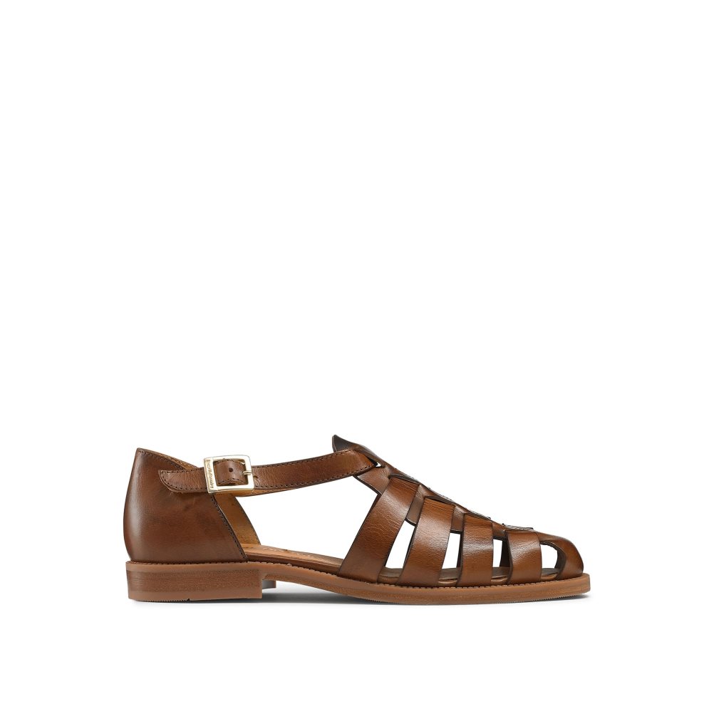 Dámské Ploché Sandály Russell & Bromley Siracuse Fisherman Hnědé | CZ-05832W