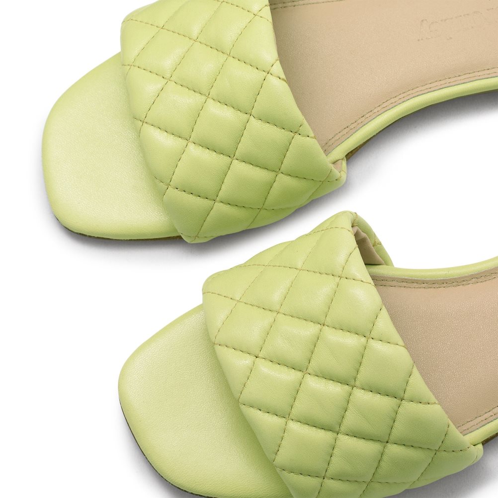 Dámské Ploché Sandály Russell & Bromley Quilted Zelene | CZ-32754N