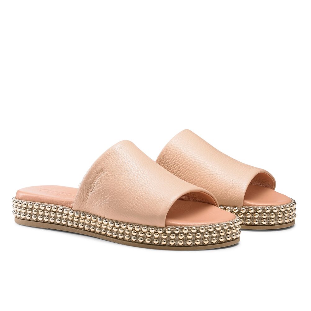 Dámské Ploché Sandály Russell & Bromley Moneypot Béžový | CZ-35926U