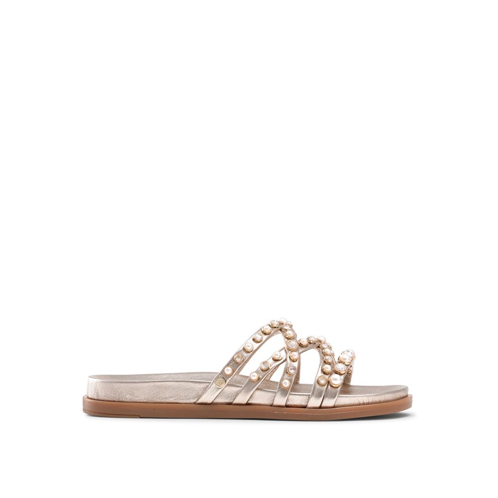 Dámské Ploché Sandály Russell & Bromley Fancy Embellished Zlaté | CZ-38516C