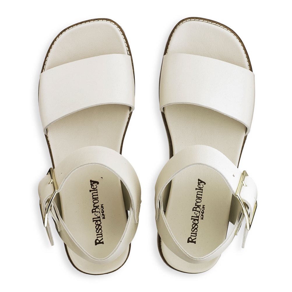 Dámské Ploché Sandály Russell & Bromley Boston Sportovní Krém | CZ-40157D