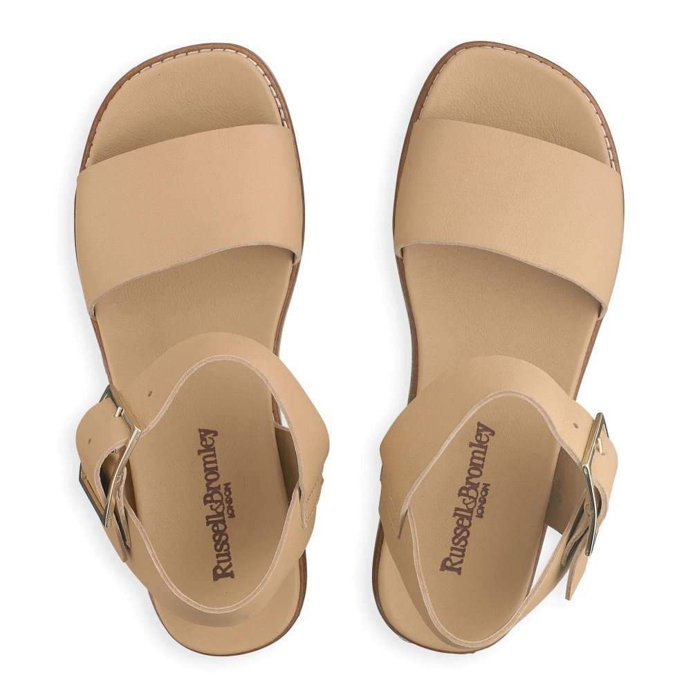 Dámské Ploché Sandály Russell & Bromley Boston Sportovní Světle Hnědé | CZ-41835R