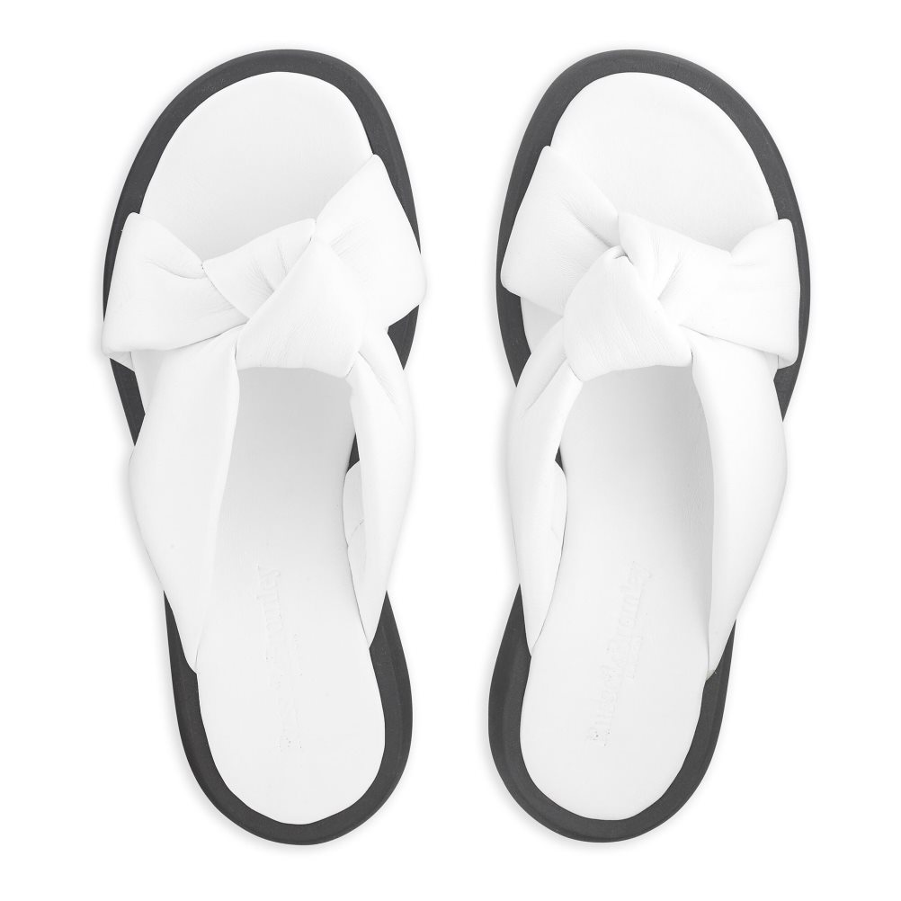 Dámské Ploché Sandály Russell & Bromley Dallas Knot Bílé | CZ-61038W