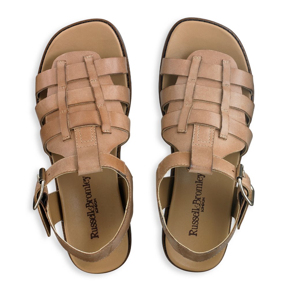 Dámské Ploché Sandály Russell & Bromley Portland Fisherman Hnědé | CZ-65972D