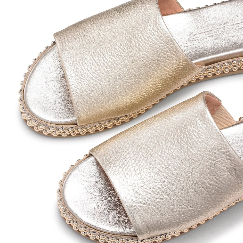 Dámské Ploché Sandály Russell & Bromley Moneypot Zlaté | CZ-69728S