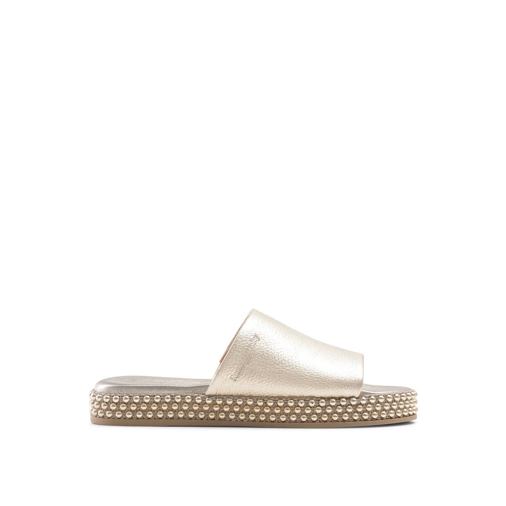 Dámské Ploché Sandály Russell & Bromley Moneypot Zlaté | CZ-69728S