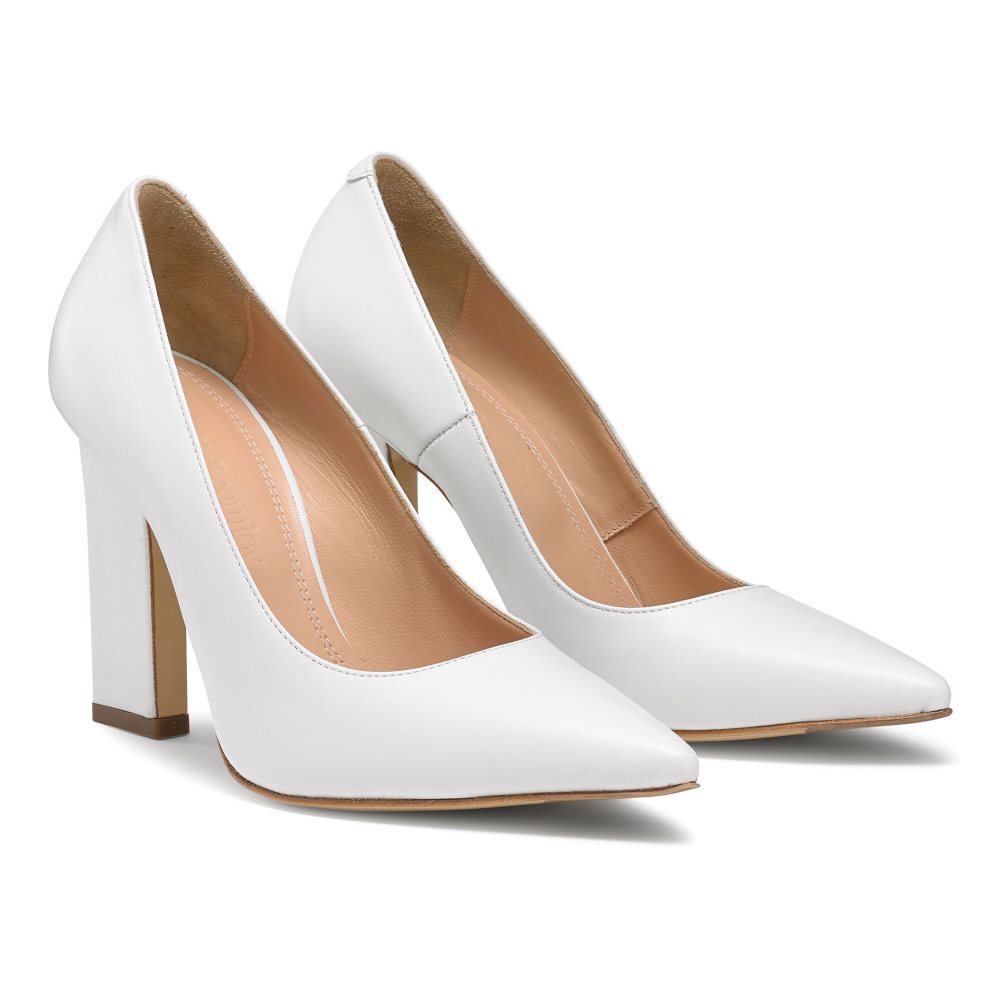 Dámské Podpatky Russell & Bromley 100point Blade Court Bílé | CZ-47152T