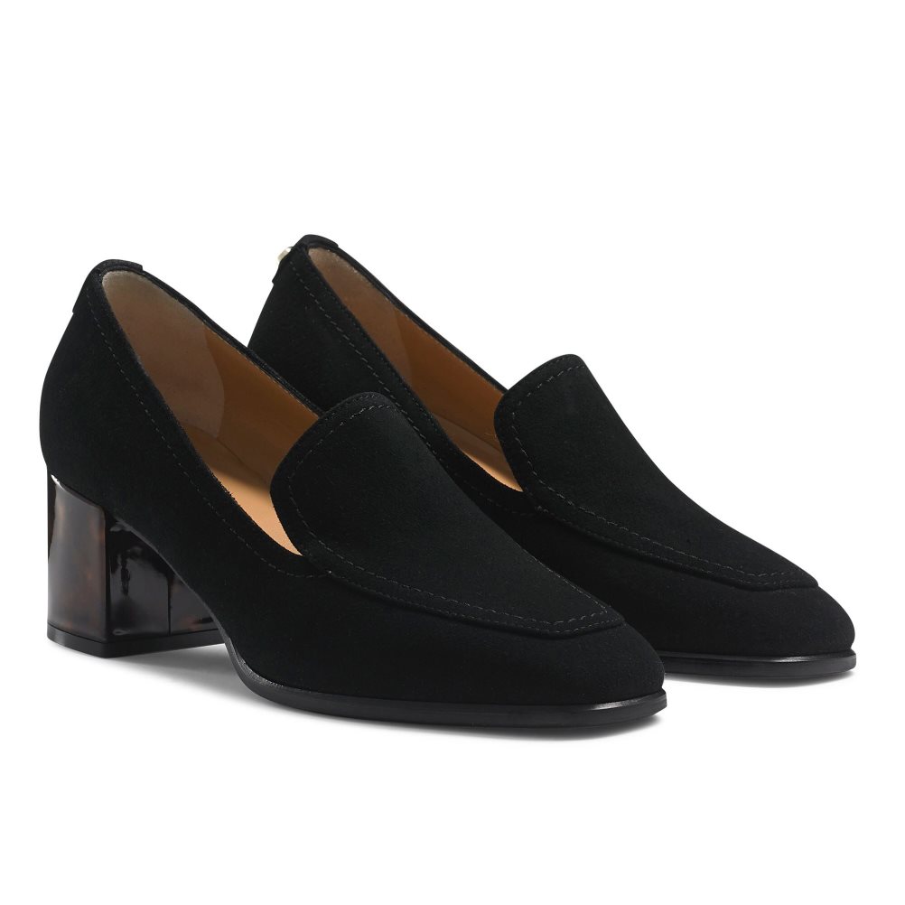 Dámské Podpatky Russell & Bromley Smokey Block Černé | CZ-50879T