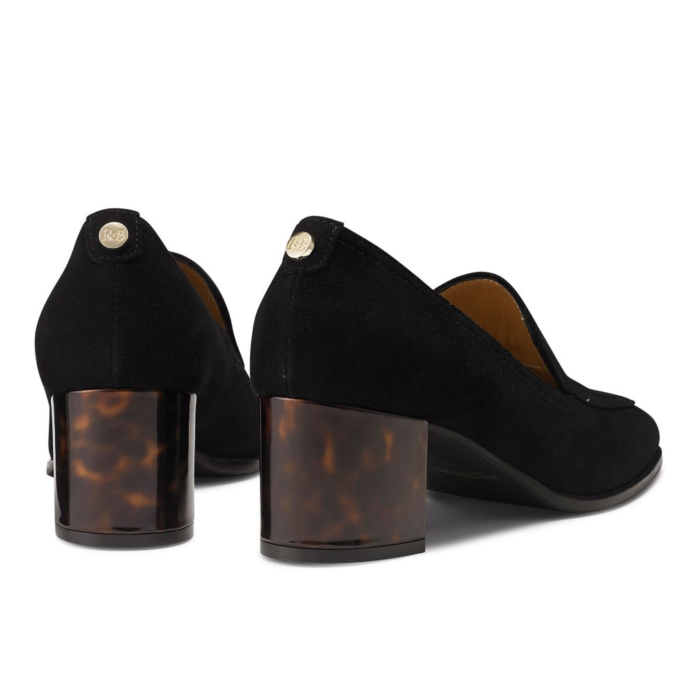 Dámské Podpatky Russell & Bromley Smokey Block Černé | CZ-50879T