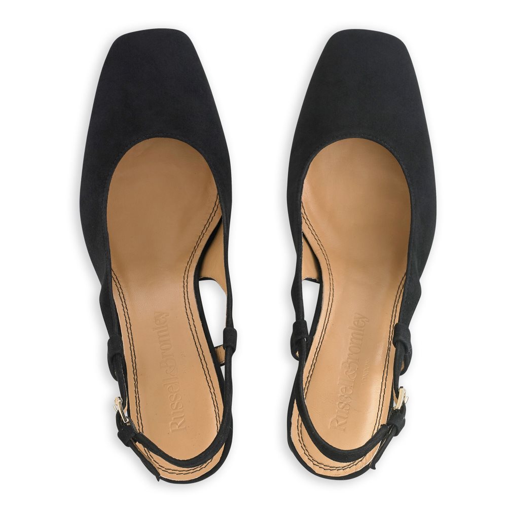 Dámské Podpatky Russell & Bromley Sugar Pie Slingback Block Černé | CZ-10458H