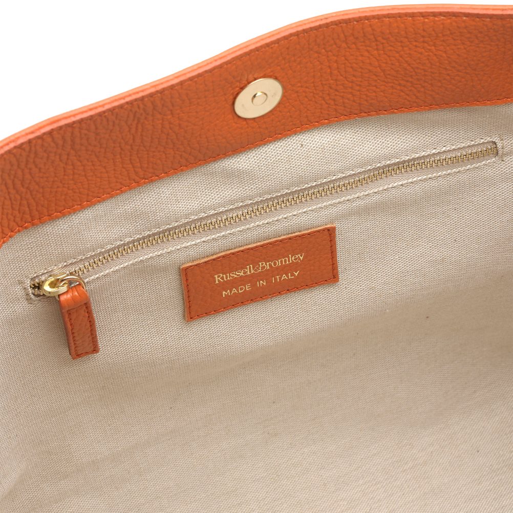 Dámské Přebalovací Tašky Russell & Bromley Icon Chain East/West Grab Oranžové | CZ-21905N