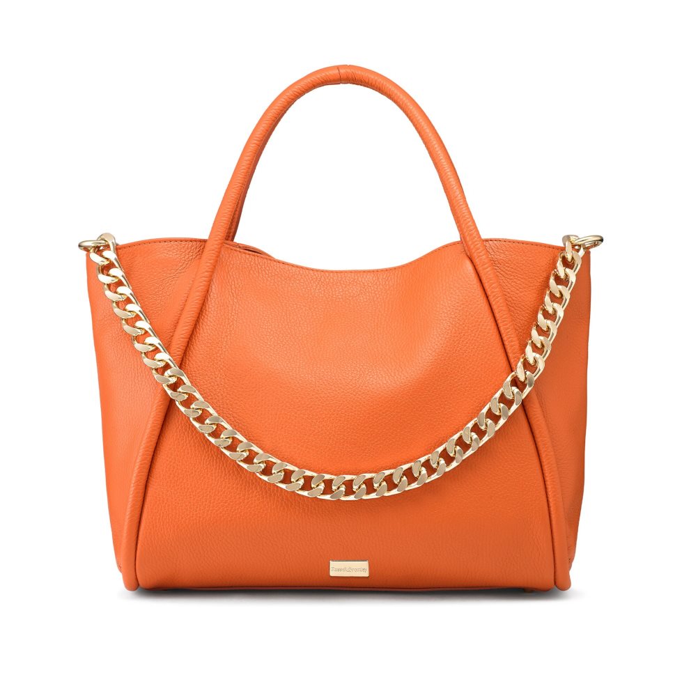 Dámské Přebalovací Tašky Russell & Bromley Icon Chain East/West Grab Oranžové | CZ-21905N