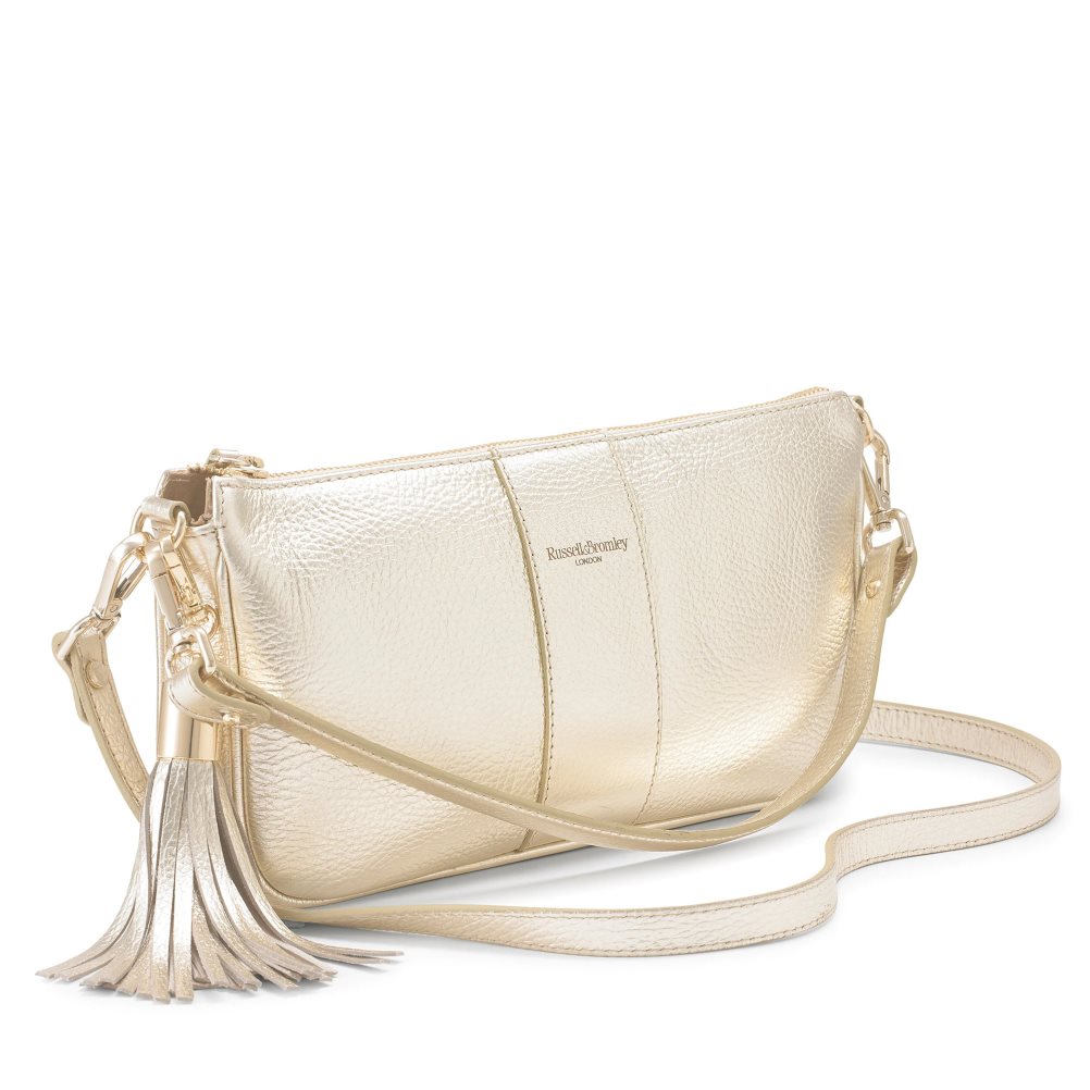 Dámské Přebalovací Tašky Russell & Bromley Paris Slim Baguette Zlaté | CZ-58679F