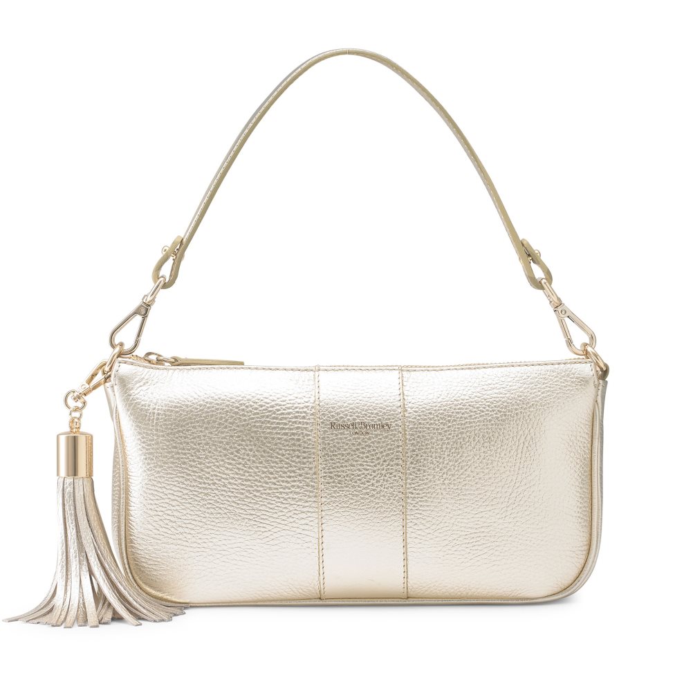 Dámské Přebalovací Tašky Russell & Bromley Paris Slim Baguette Zlaté | CZ-58679F