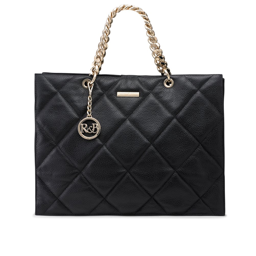 Dámské Přebalovací Tašky Russell & Bromley Quilt Tote Oversized Černé | CZ-64870T