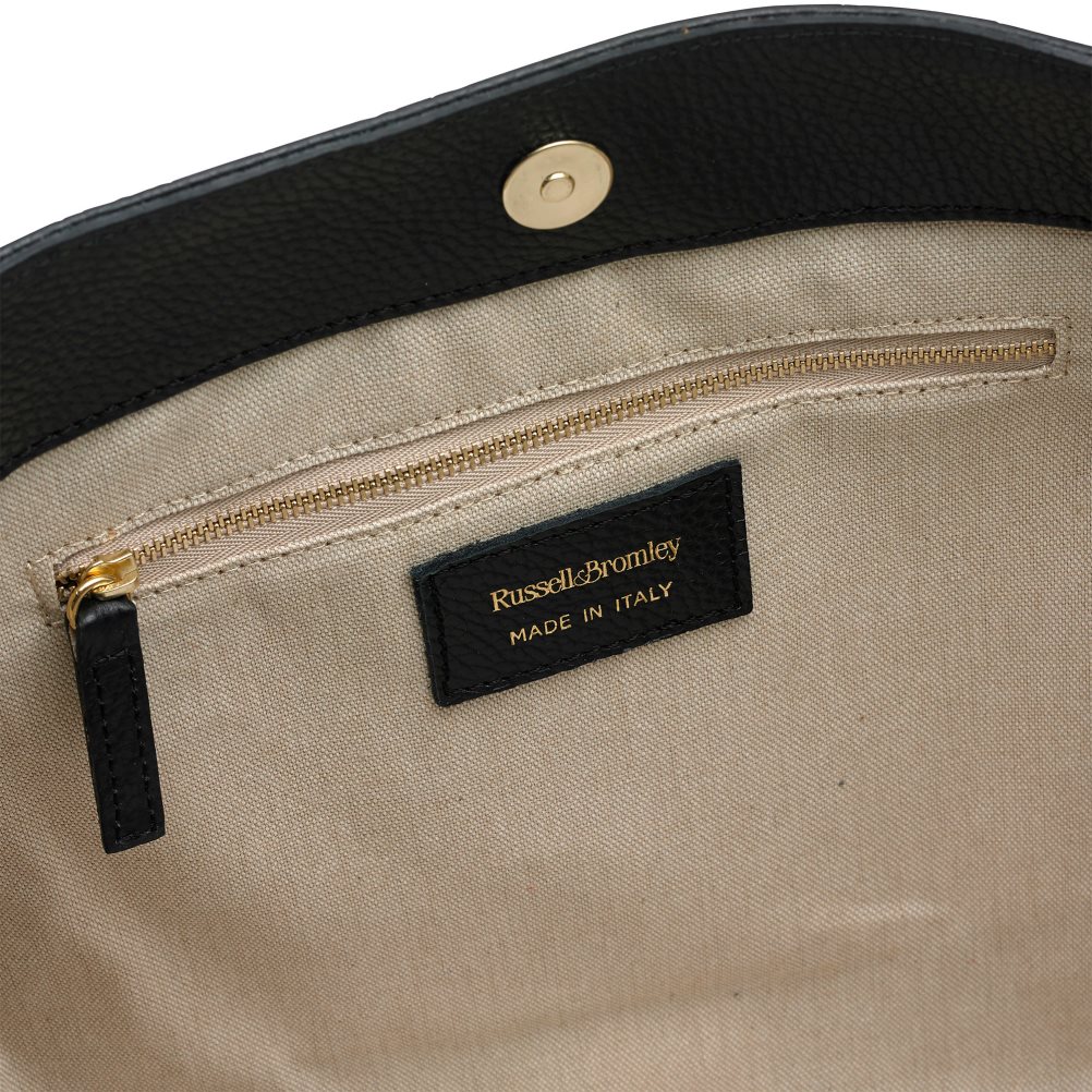 Dámské Přebalovací Tašky Russell & Bromley Icon Chain East/West Grab Černé | CZ-68024M