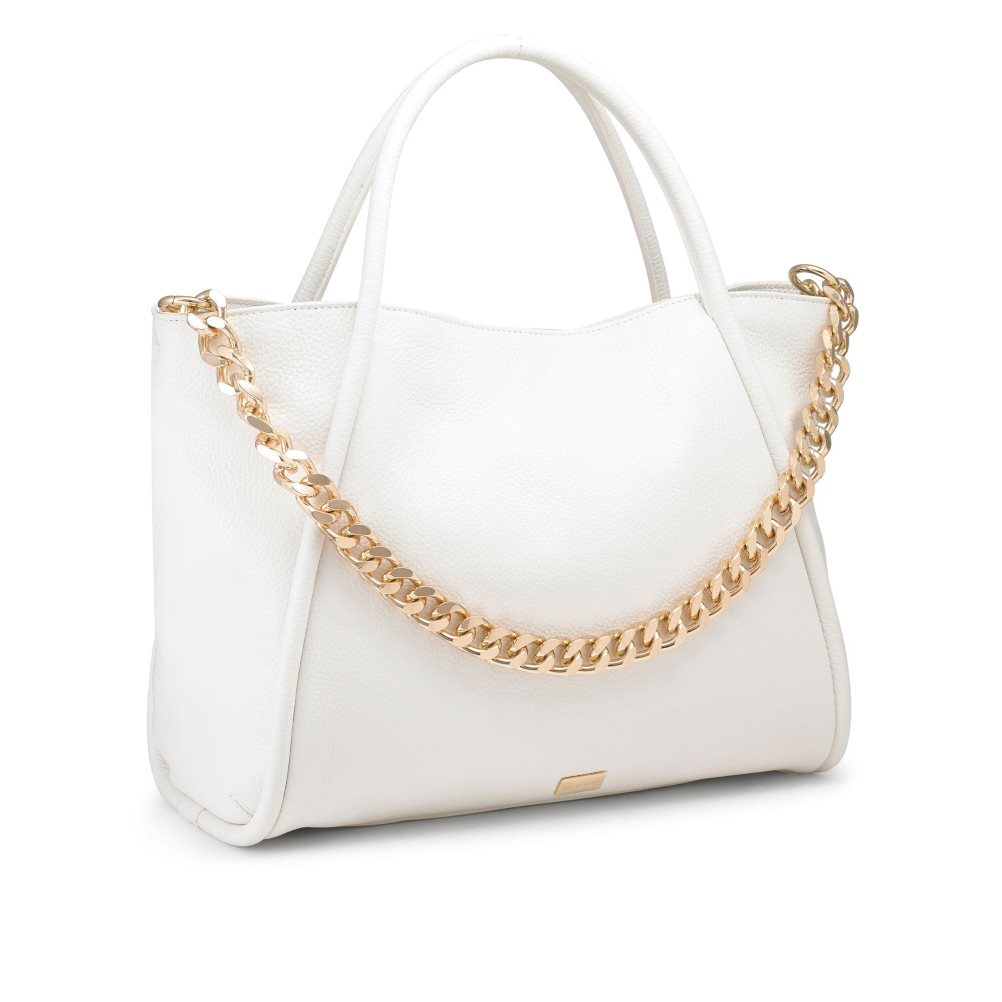 Dámské Přebalovací Tašky Russell & Bromley Icon Chain East/West Grab Bílé | CZ-70814L