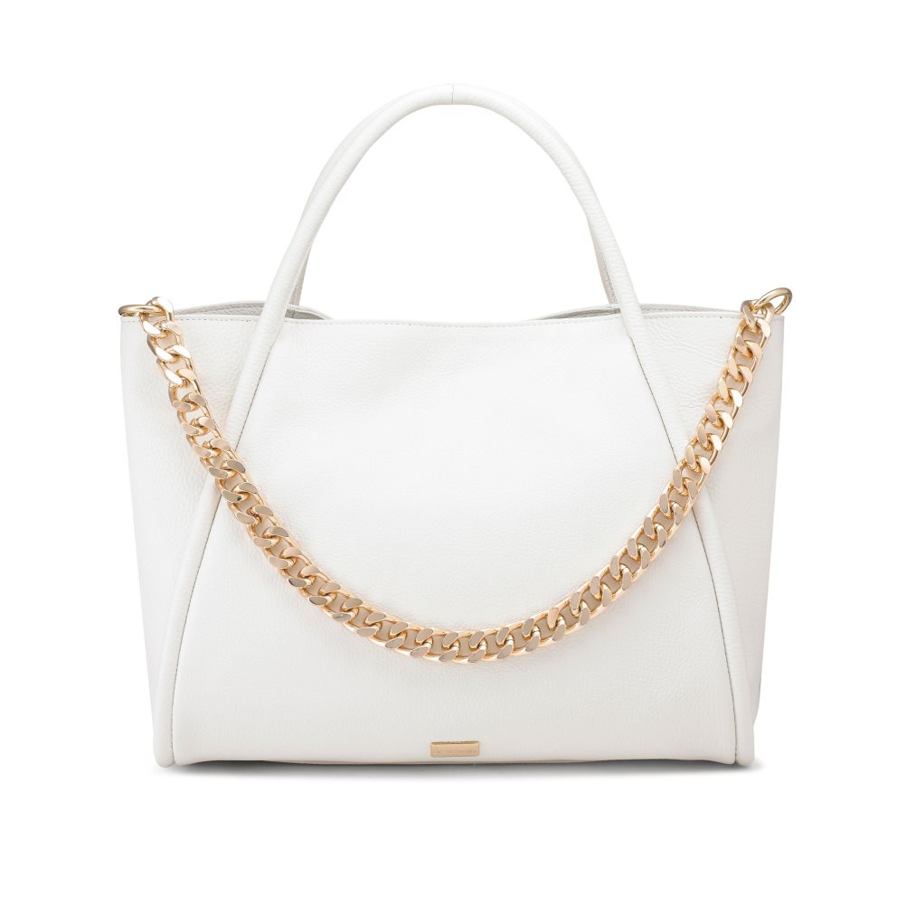 Dámské Přebalovací Tašky Russell & Bromley Icon Chain East/West Grab Bílé | CZ-70814L