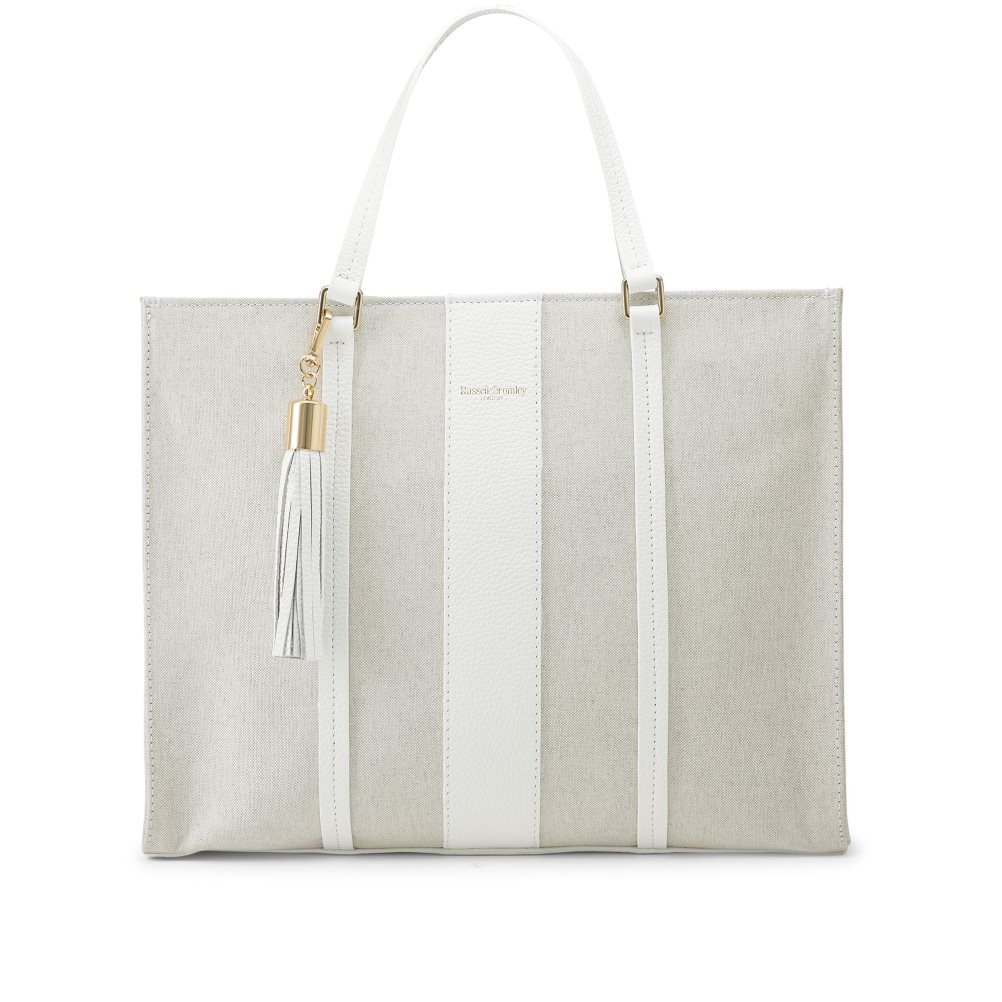 Dámské Přebalovací Tašky Russell & Bromley Clarity Eco Boxy Shopper Bílé | CZ-87316Q