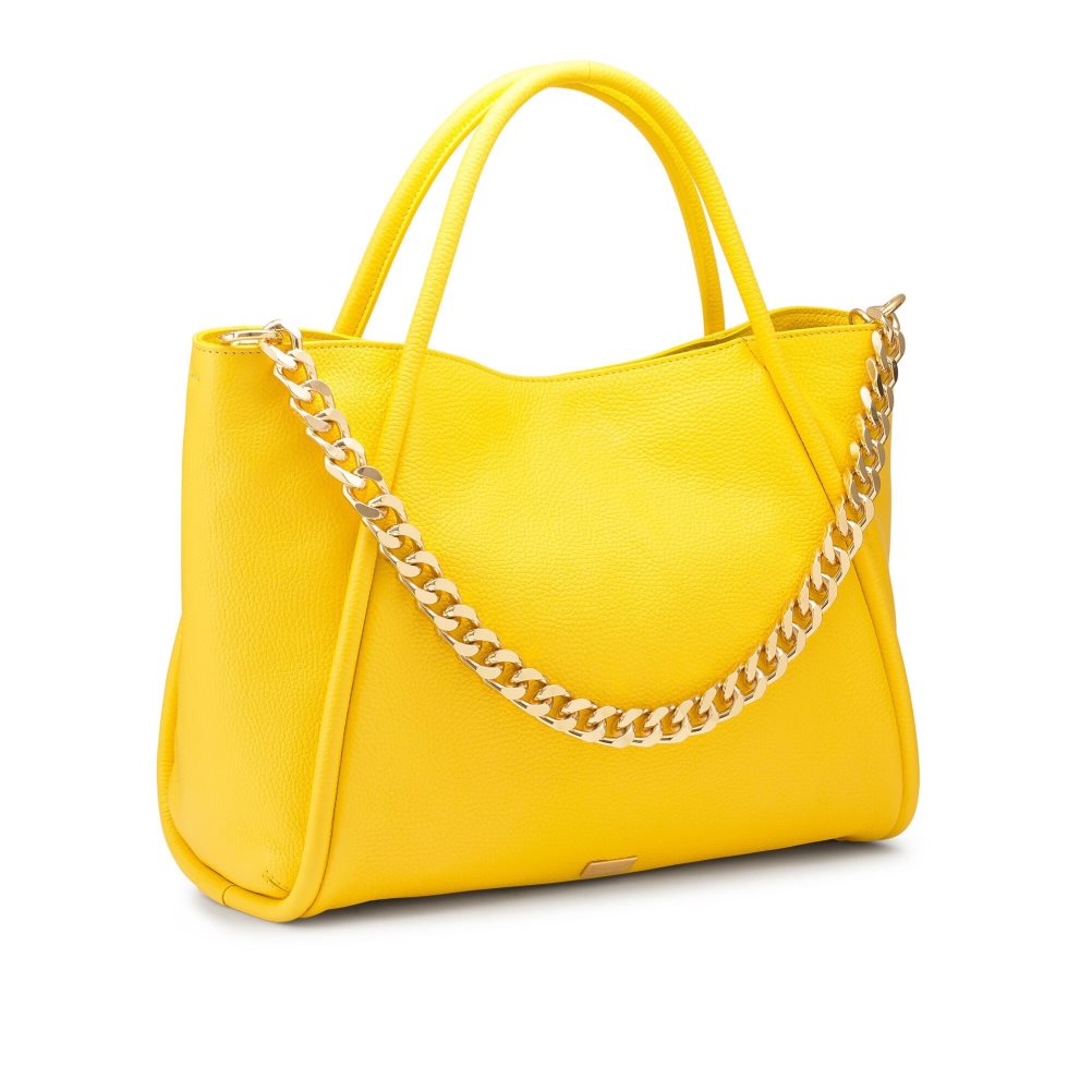 Dámské Přebalovací Tašky Russell & Bromley Icon Chain East/West Grab Žluté | CZ-92730B