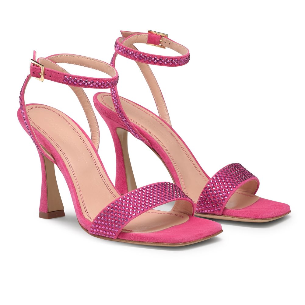 Dámské Sandály na Podpatku Russell & Bromley Cosmo+ Páskové Růžové | CZ-23095M