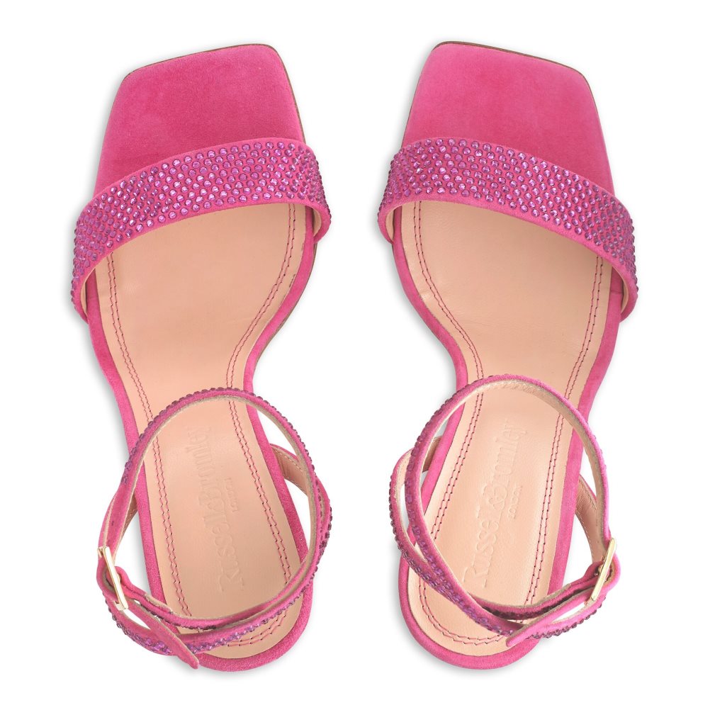 Dámské Sandály na Podpatku Russell & Bromley Cosmo+ Páskové Růžové | CZ-23095M