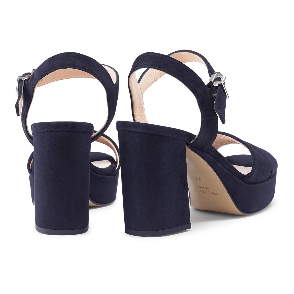 Dámské Sandály na Podpatku Russell & Bromley Topform Platformy Tmavě Blankyt | CZ-27930N