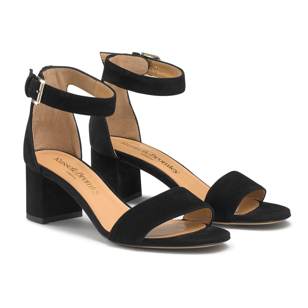 Dámské Sandály na Podpatku Russell & Bromley Ittakestwo Block Černé | CZ-47192D