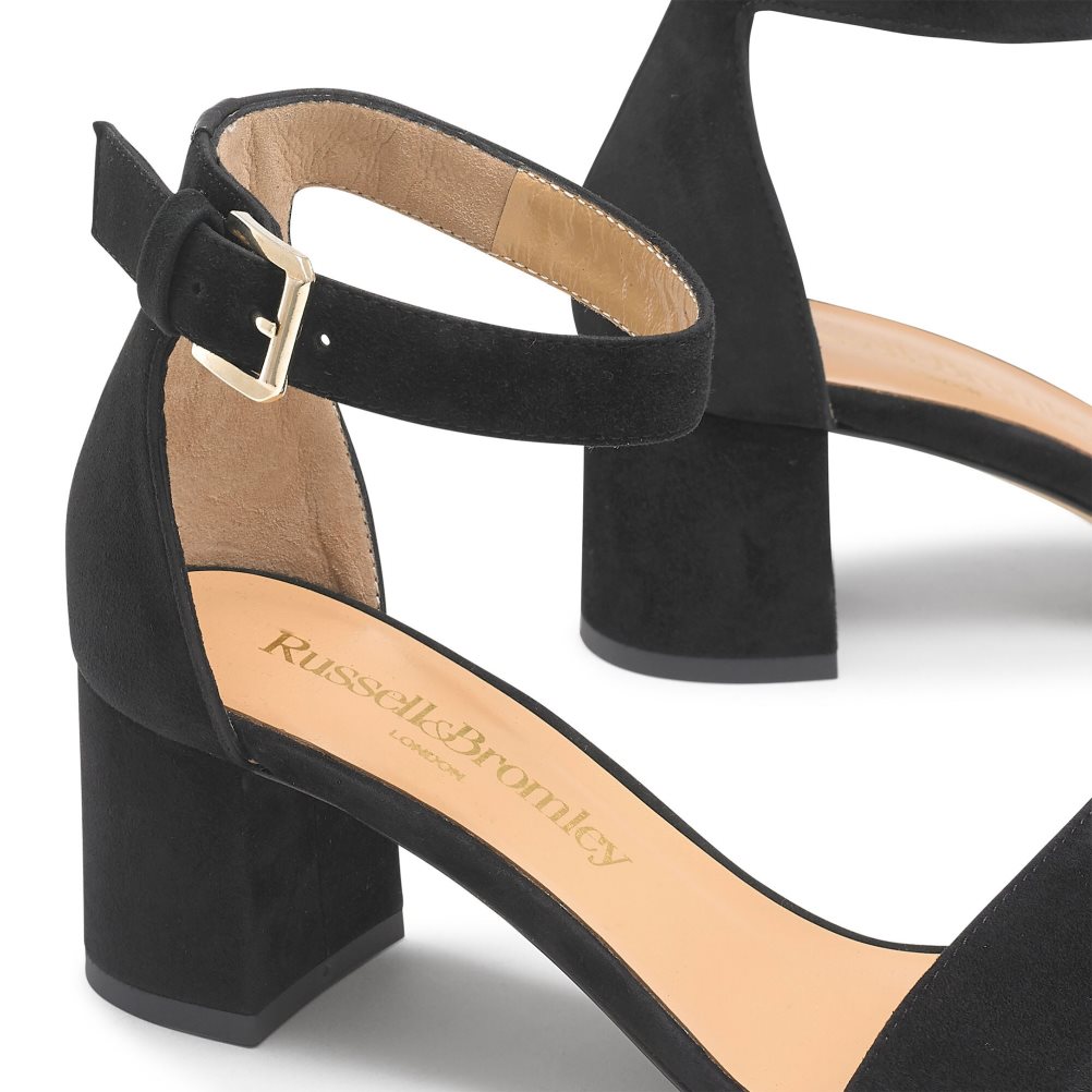 Dámské Sandály na Podpatku Russell & Bromley Ittakestwo Block Černé | CZ-47192D