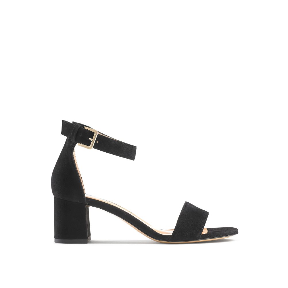Dámské Sandály na Podpatku Russell & Bromley Ittakestwo Block Černé | CZ-47192D