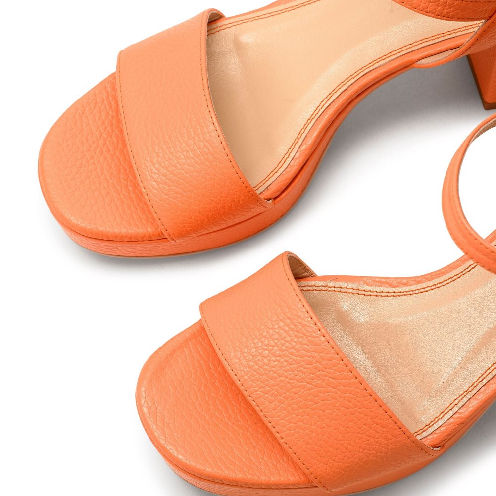 Dámské Sandály na Podpatku Russell & Bromley Discoqueen Platformy Oranžové | CZ-52948N