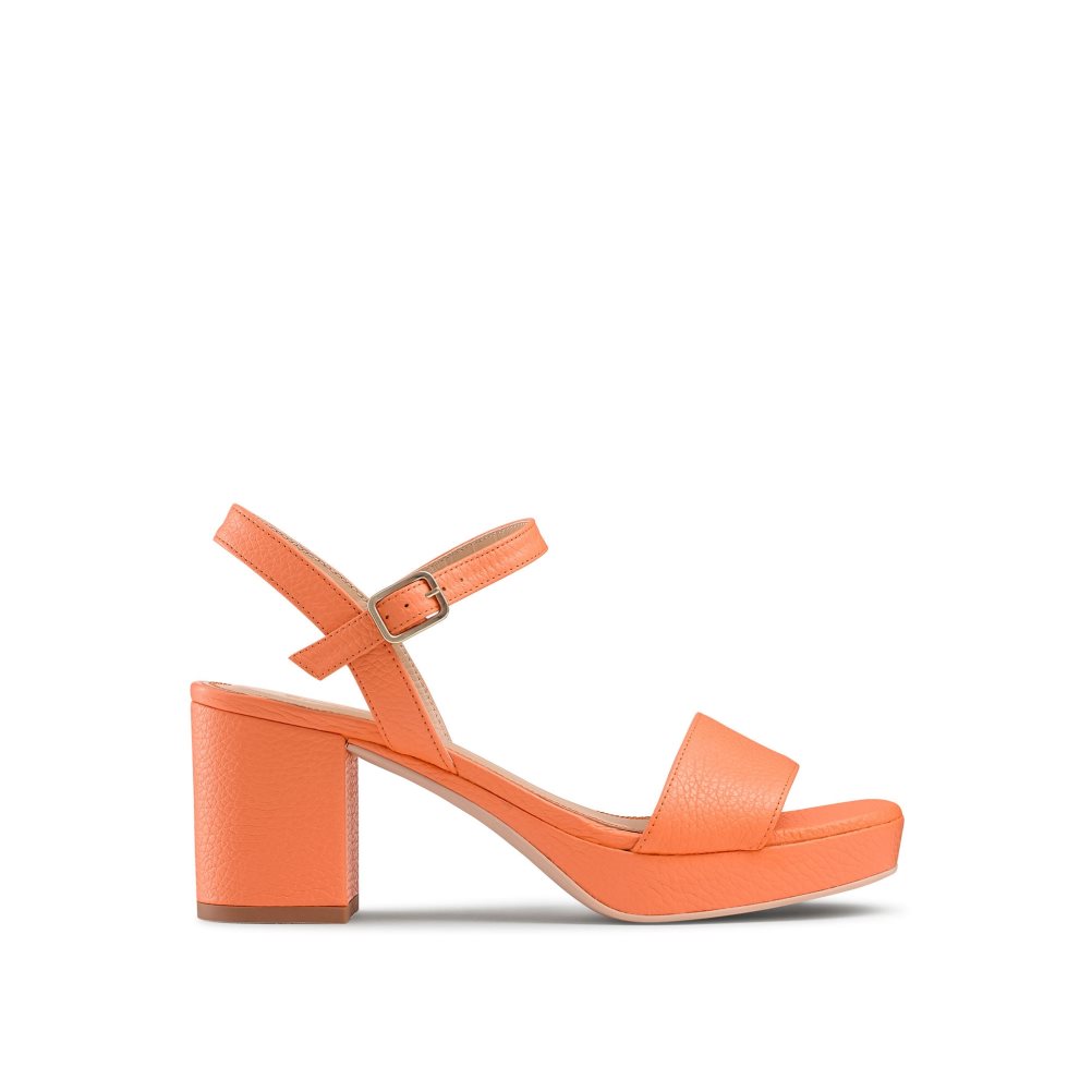 Dámské Sandály na Podpatku Russell & Bromley Discoqueen Platformy Oranžové | CZ-52948N