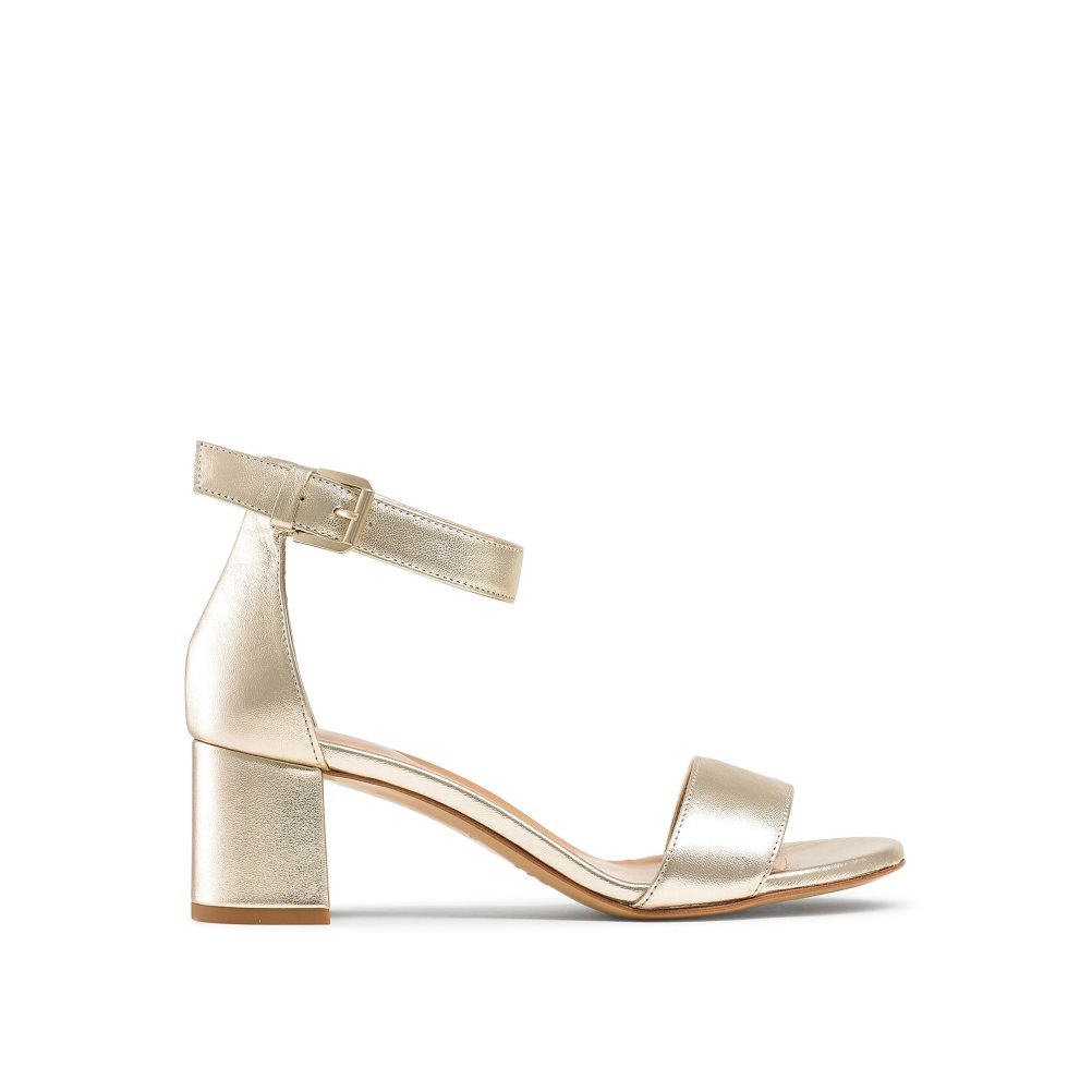 Dámské Sandály na Podpatku Russell & Bromley Ittakestwo Block Zlaté | CZ-70258C