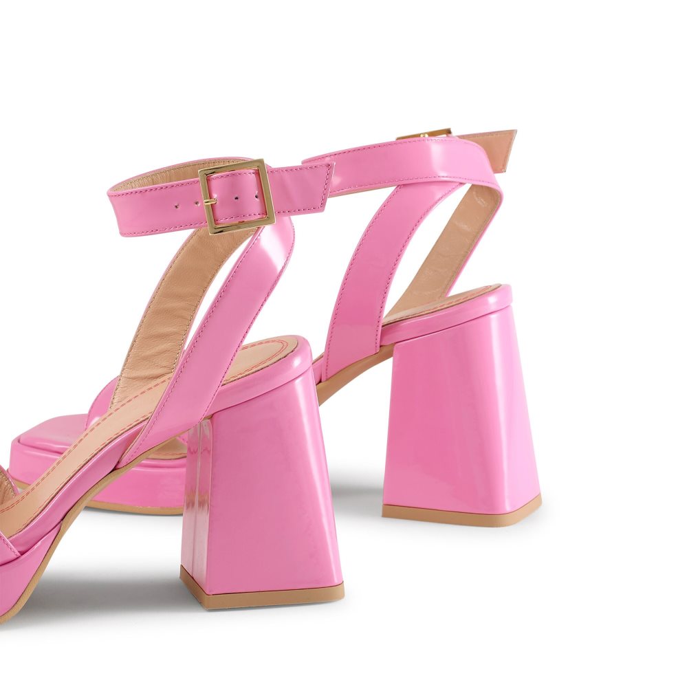 Dámské Sandály na Podpatku Russell & Bromley Groovybaby Platformy Růžové | CZ-75162S