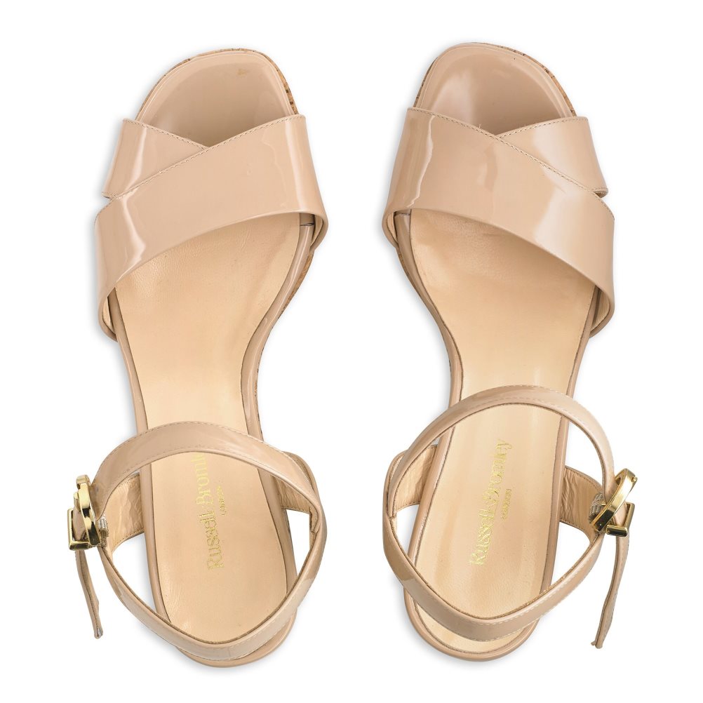 Dámské Sandály na Podpatku Russell & Bromley Topform Platformy Růžové | CZ-79012J