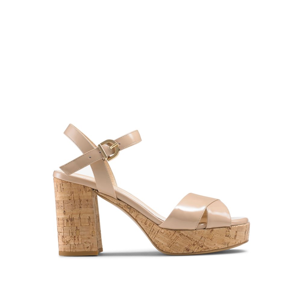 Dámské Sandály na Podpatku Russell & Bromley Topform Platformy Růžové | CZ-79012J