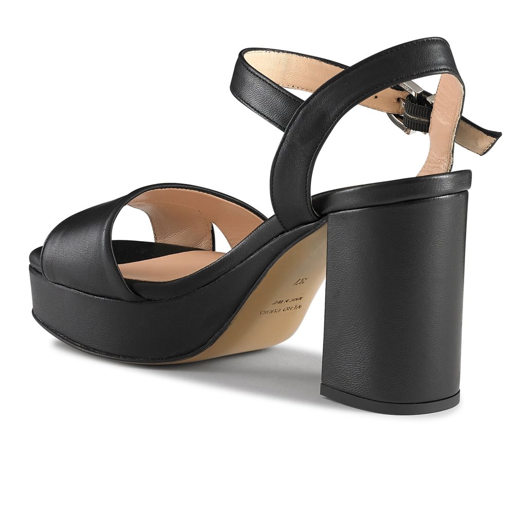 Dámské Sandály na Podpatku Russell & Bromley Topform Platformy Černé | CZ-86439S